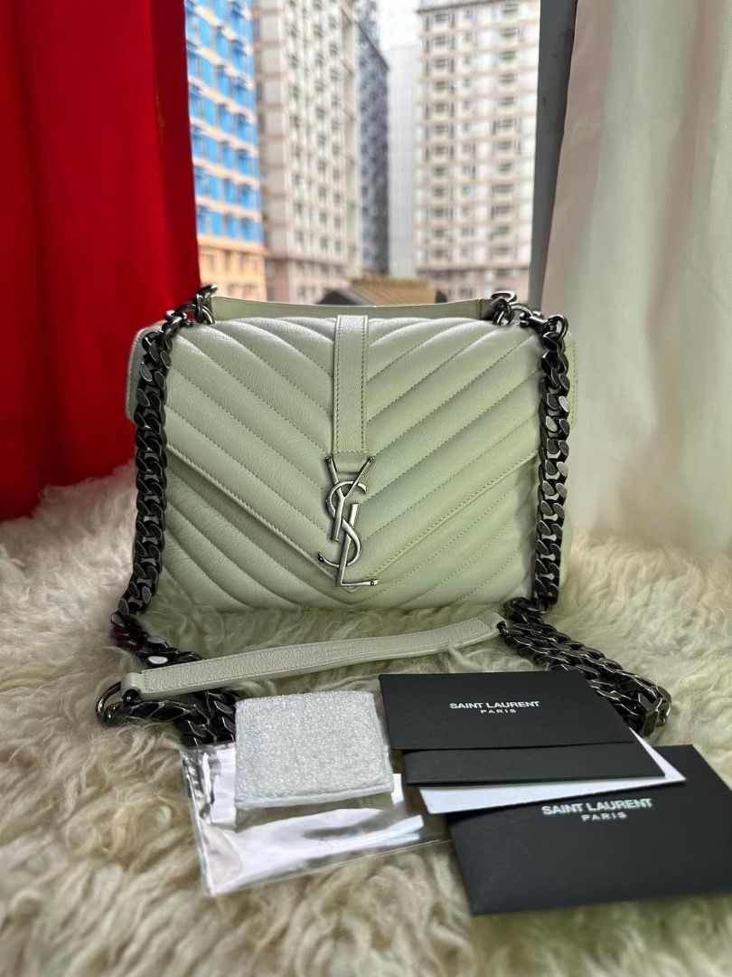 College small YSL ❤️ (Category: Luxury Bags & Wallets) located in Quezon City. Submitted by hellopatchi (Listing ID 1278708921, Image 1). Description: 😍😍 College Small 9/10 Condition Inclusions: box, dustbag, cards, leather swatch, entrupy.