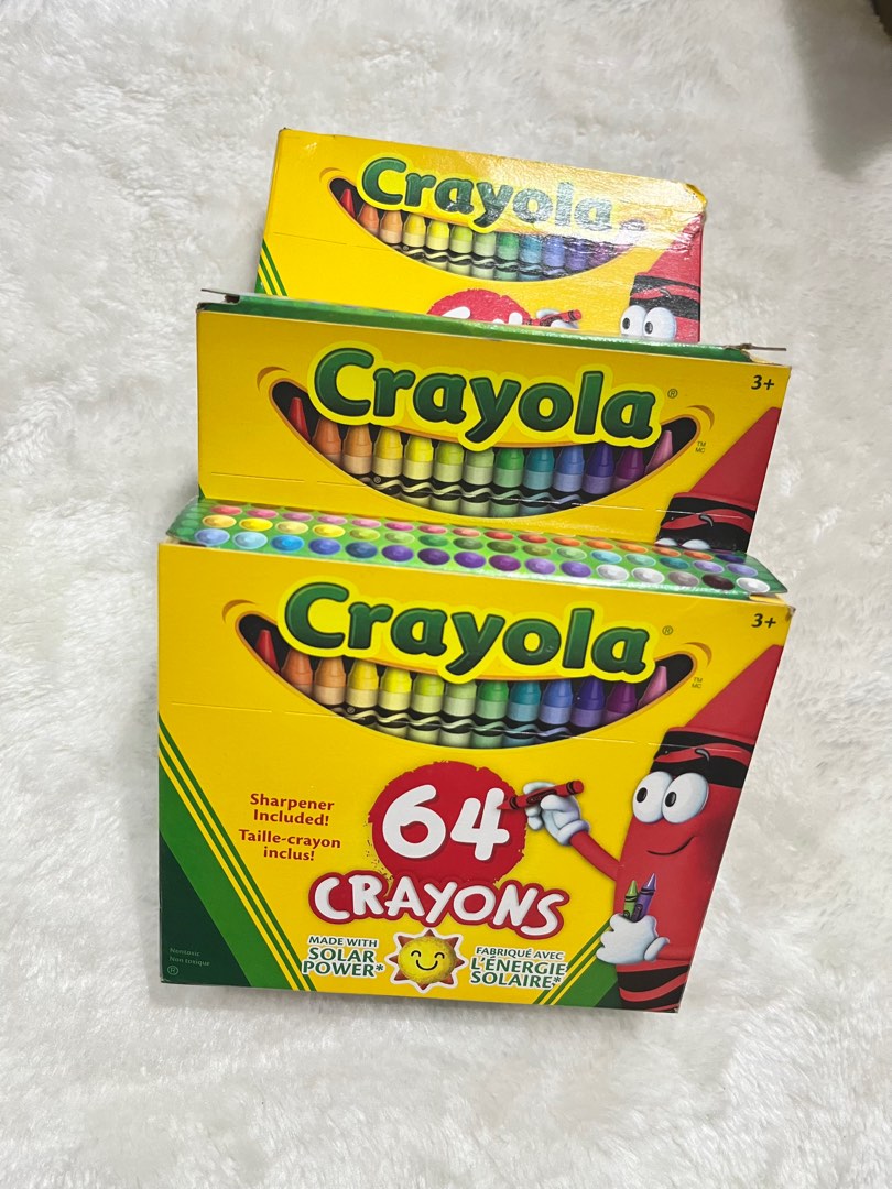 CRAYOLA 64 crayons (From Costco Canada), Hobbies & Toys, Stationary