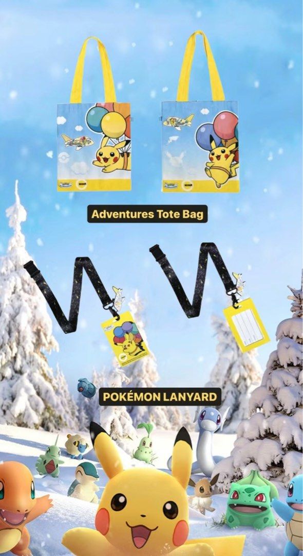 Exclusive Scoot x Pokemon Merchandise (Landyard, Tote Bag, Bucket