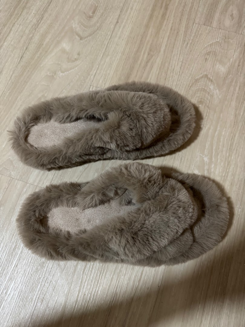 Faux Fur Flat Slippers Women s Fashion Footwear Flipflops and