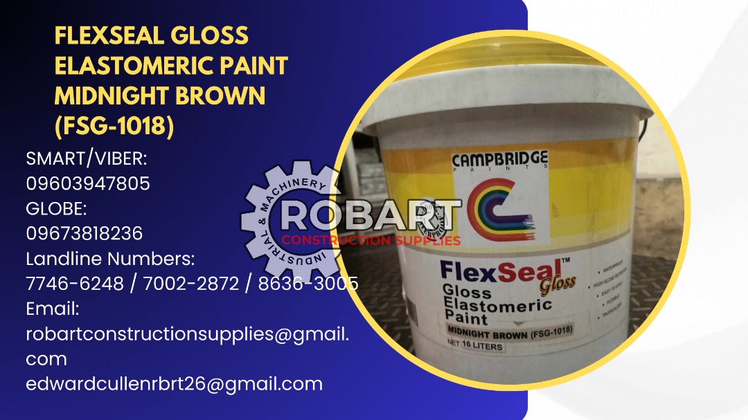 Flexseal Gloss Elastomeric Paint Midnight Brown(FSG1018), Commercial