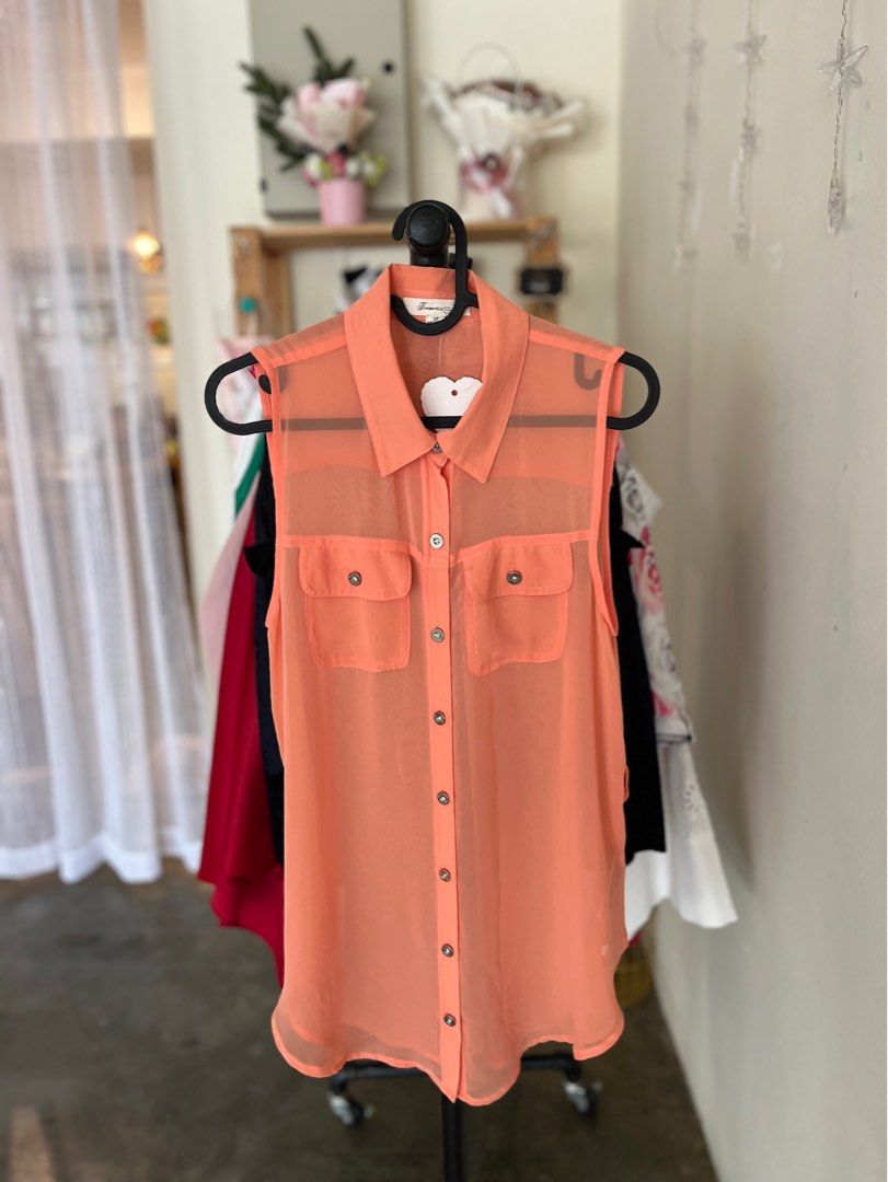 Orange blouse forever 21 sale