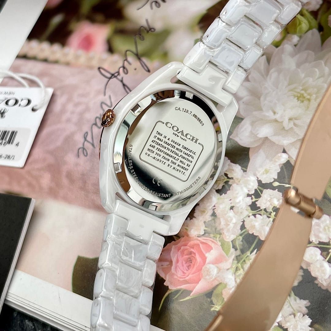 Coach white ceramic watch 2025