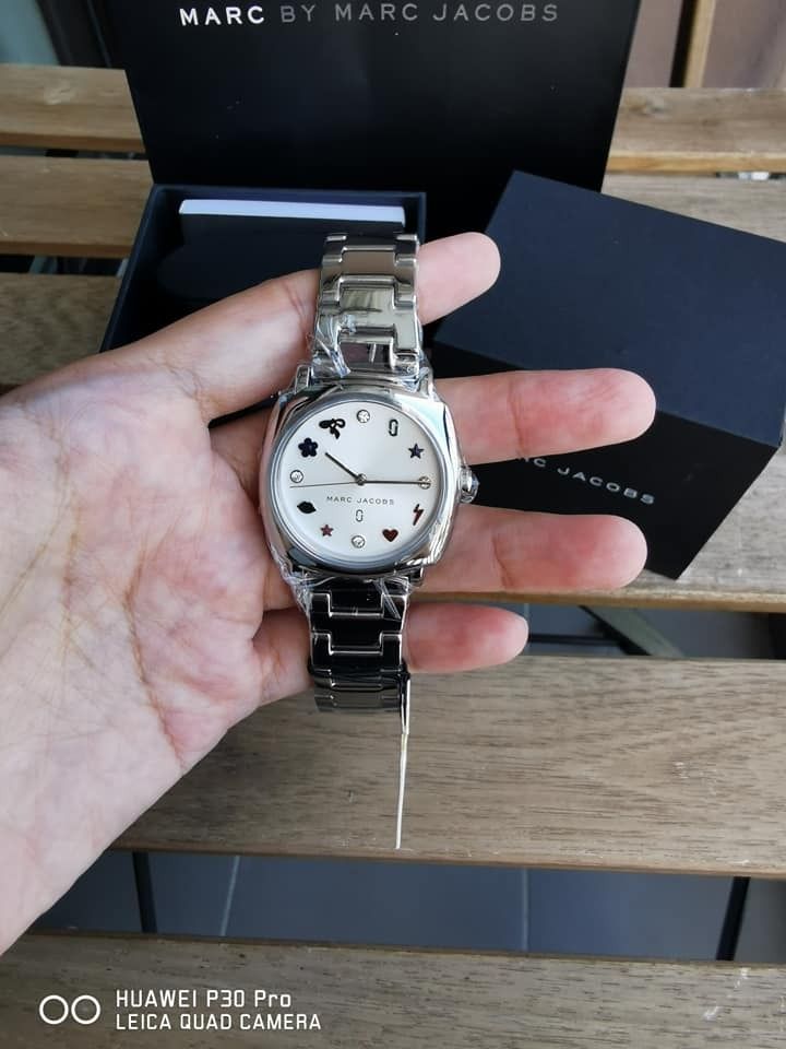 Ready Stock Marc Jacobs Women s Watch Mandy MJ3548 Silver 34mm Jam tangan Wanita