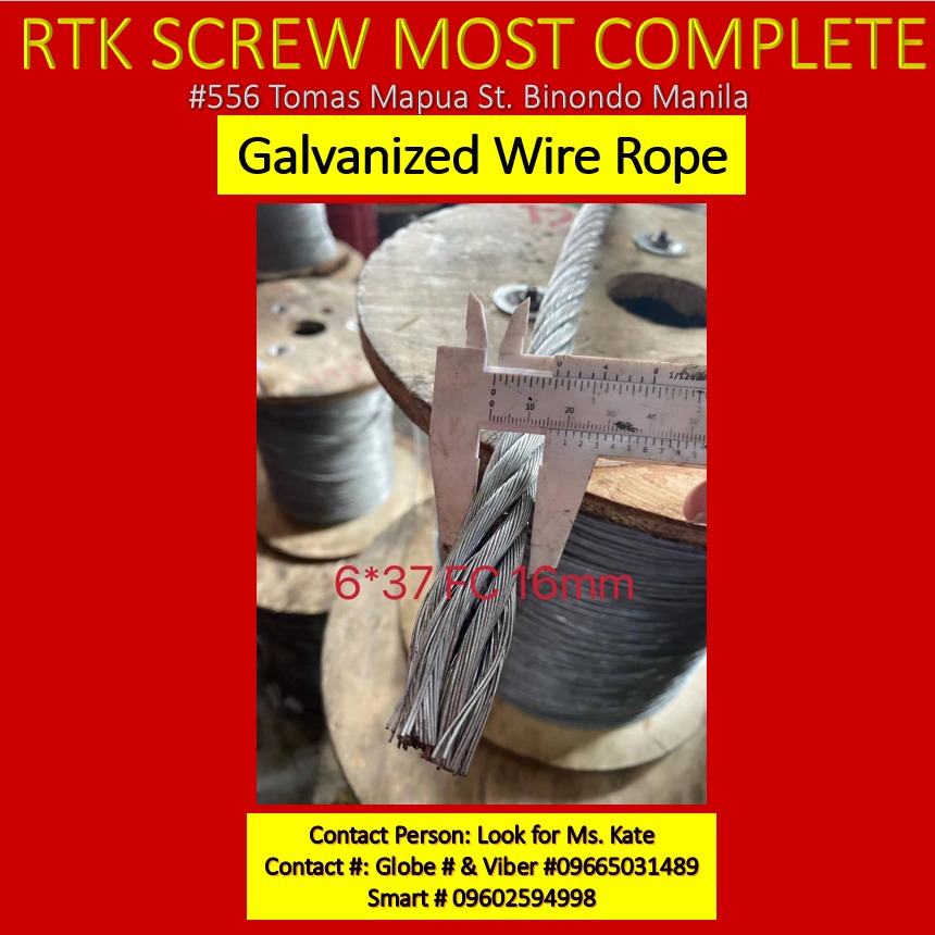 Galvanized Wire Rope ( *- Non Rotating ), Commercial & Industrial ...