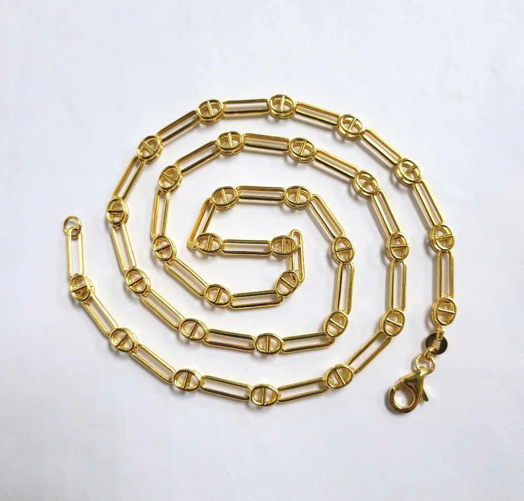 Gold bar link on sale chain