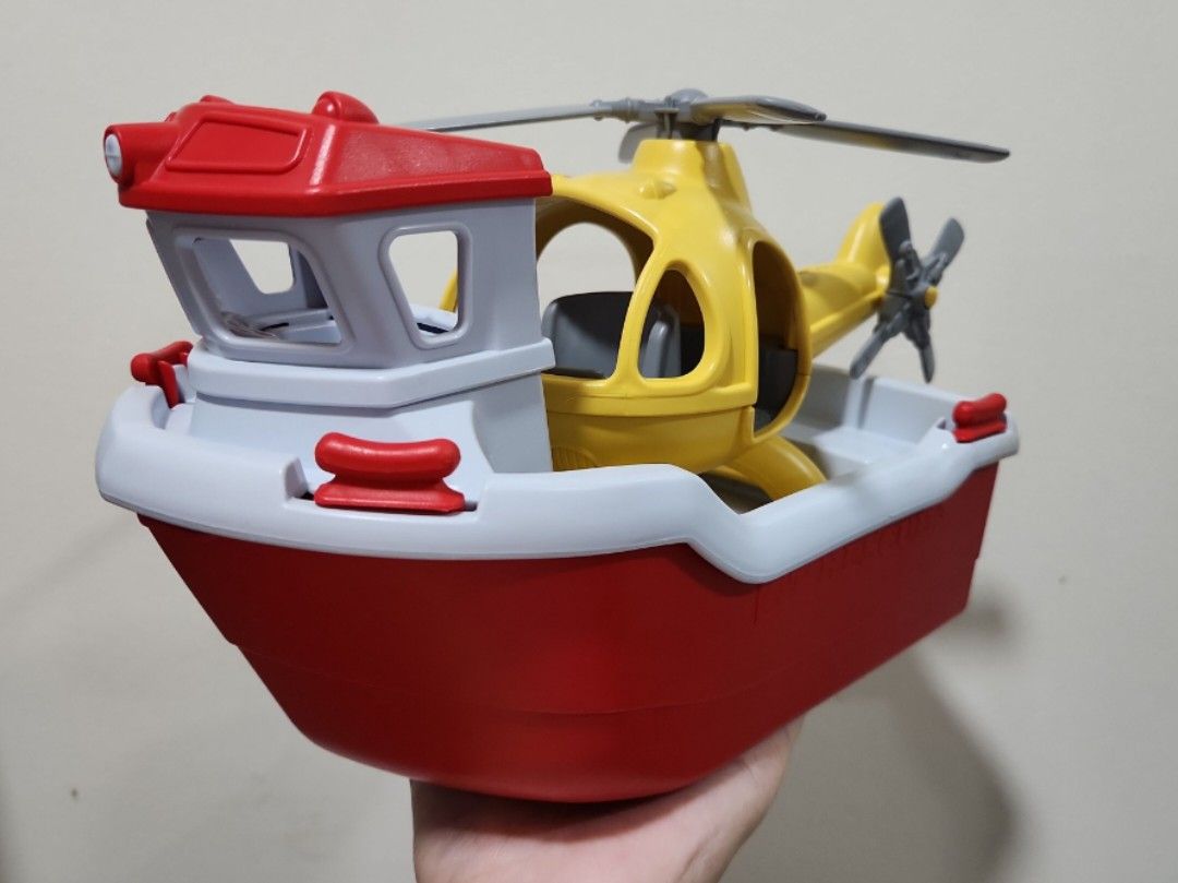 Green toys boat and helicopter hot sale