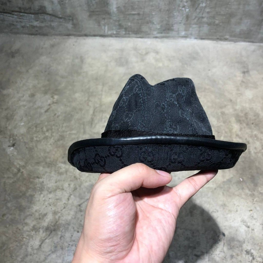 Matte black cowboy hat gucci 2025