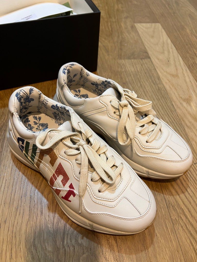 Gold glitter gucci discount sneakers