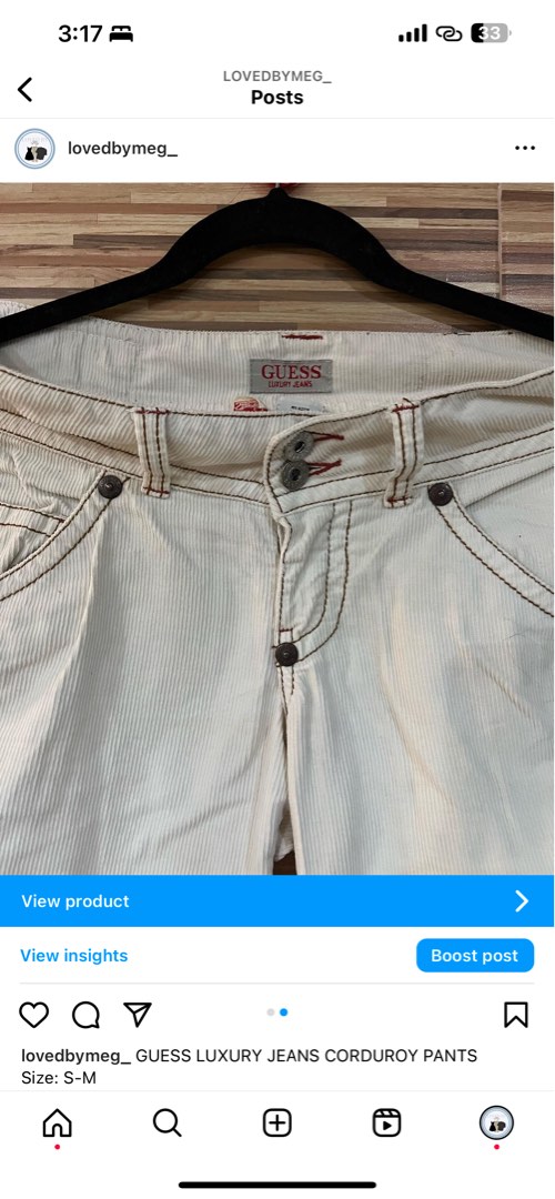 GUESS LUXURY JEANS CORDUROY Women s Fashion Bottoms Jeans on Carousell