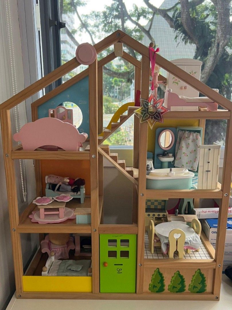 All seasons kids wooden dollhouse by hape store