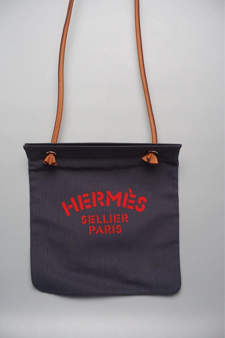 Hermes Aline Grooming Bag in Bleu Indigo/ Gold, Luxury, Bags & Wallets ...
