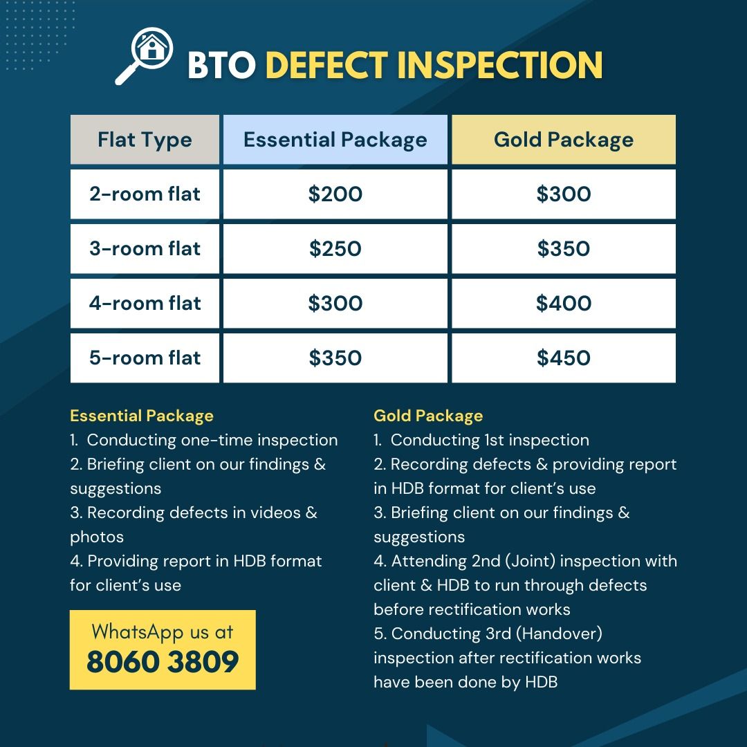 Home Defect Inspection Check Service (HDB BTO), Home Services, Others ...