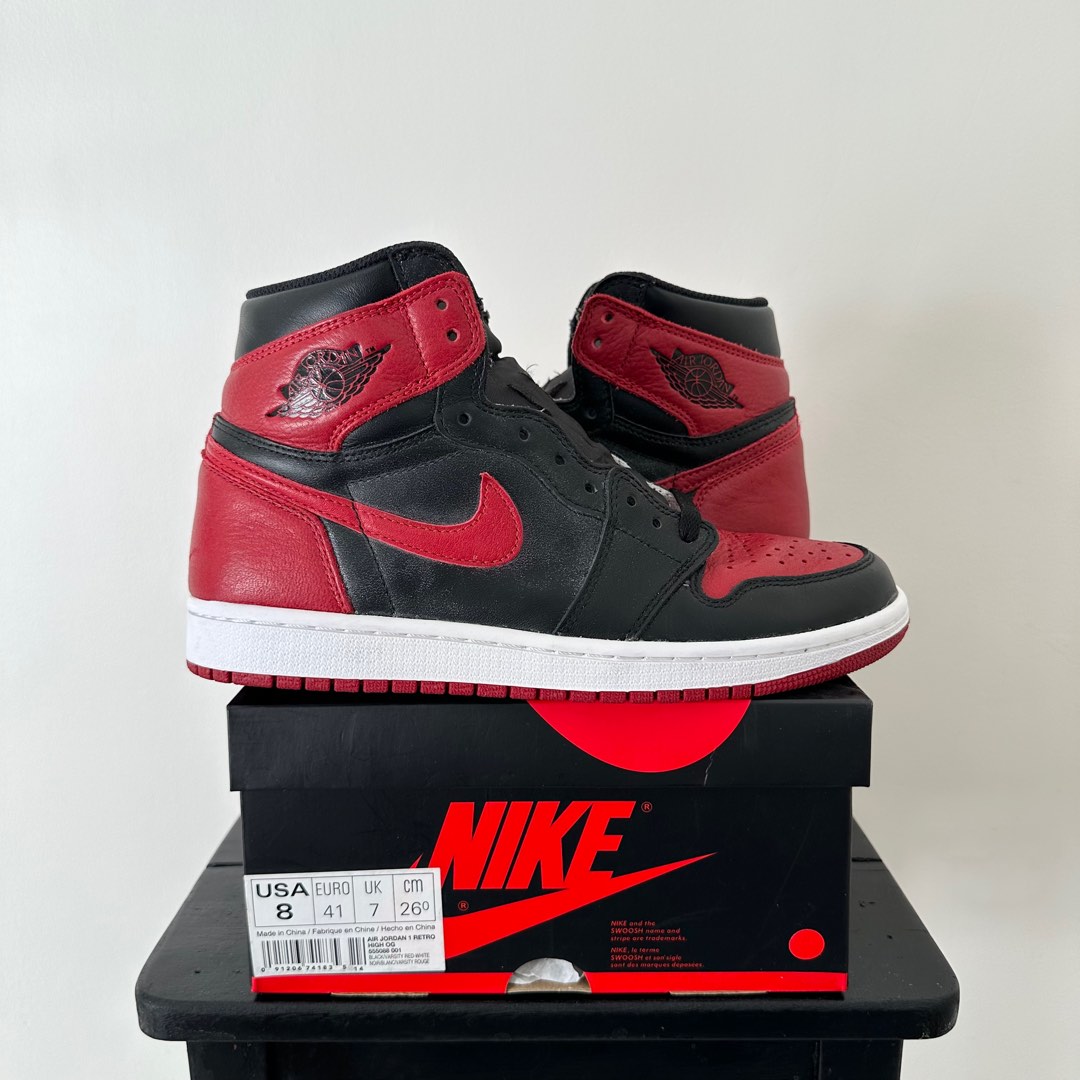 Jordan 1 Breds Banned 2016 Men s Fashion Footwear Sneakers on