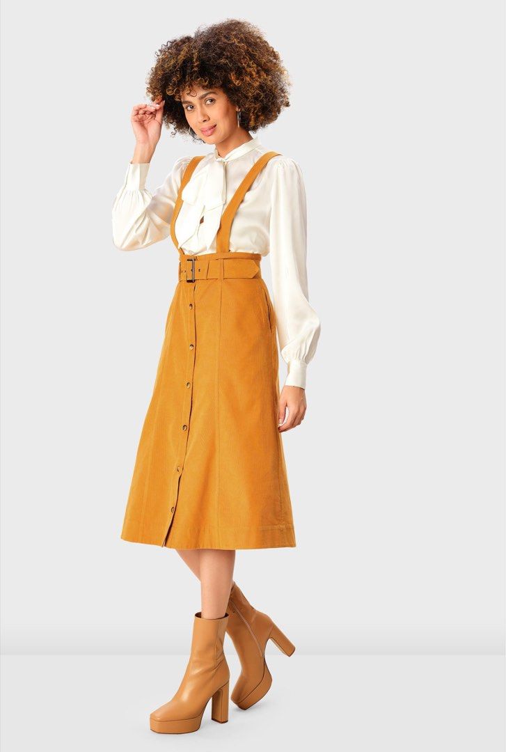 Jumper Skirt Japan premium Mustard Women s Fashion Bottoms