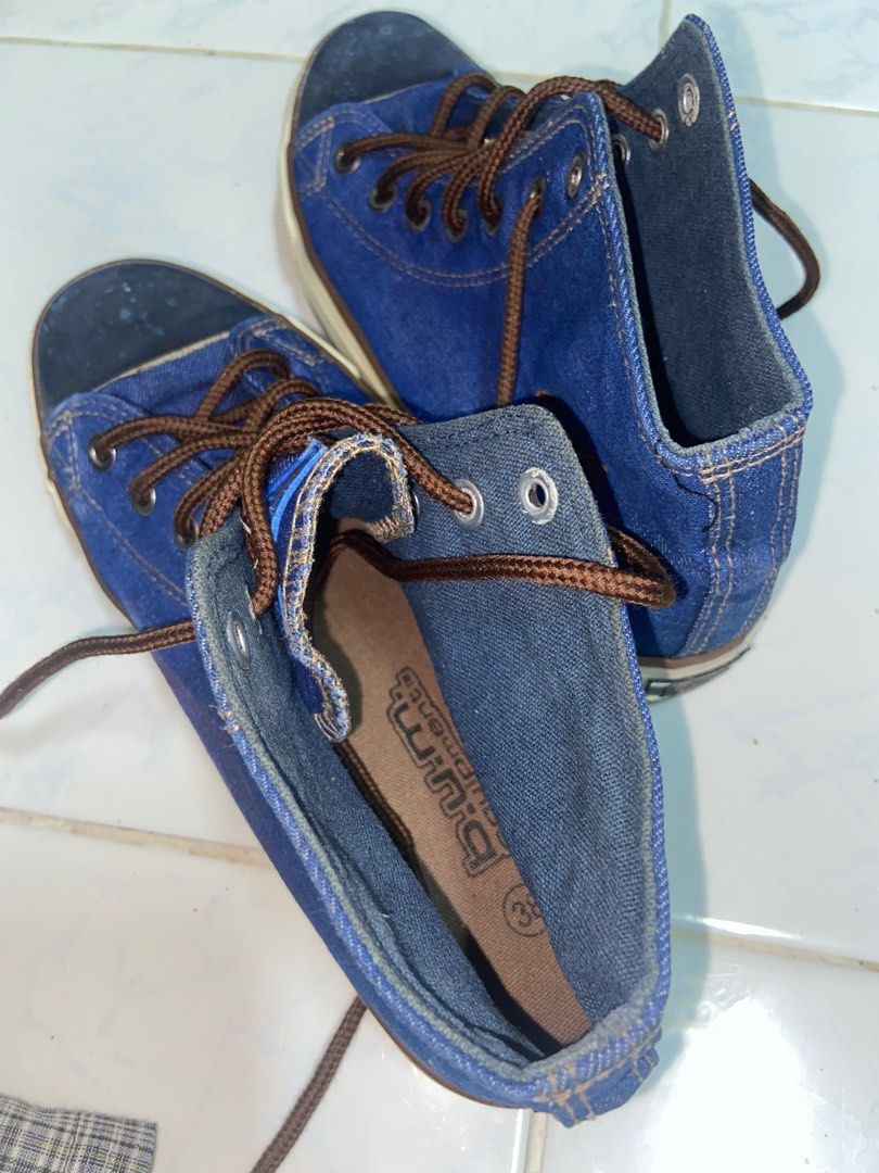 Kasut denim discount
