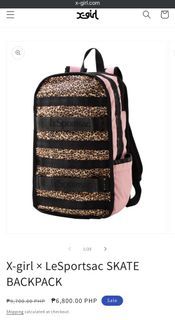 Like new Lesportsac x Xgirl Cheetah Leopard print backpack laptop bag