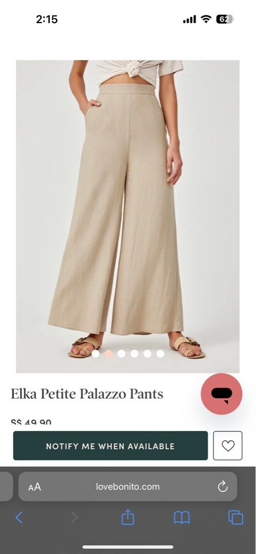 Lovebonito Elka Petite Palazzo Pants S Women s Fashion Bottoms