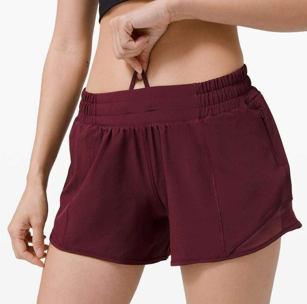Maroon lululemon shorts top