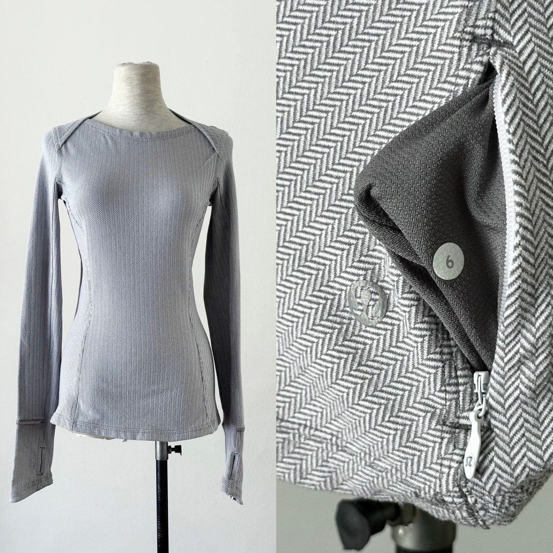 Lululemon Kanto Catch Me Long Sleeve Sweater in Heathered herringbone size  6 US RM65, Women's Fashion, Activewear on Carousell
