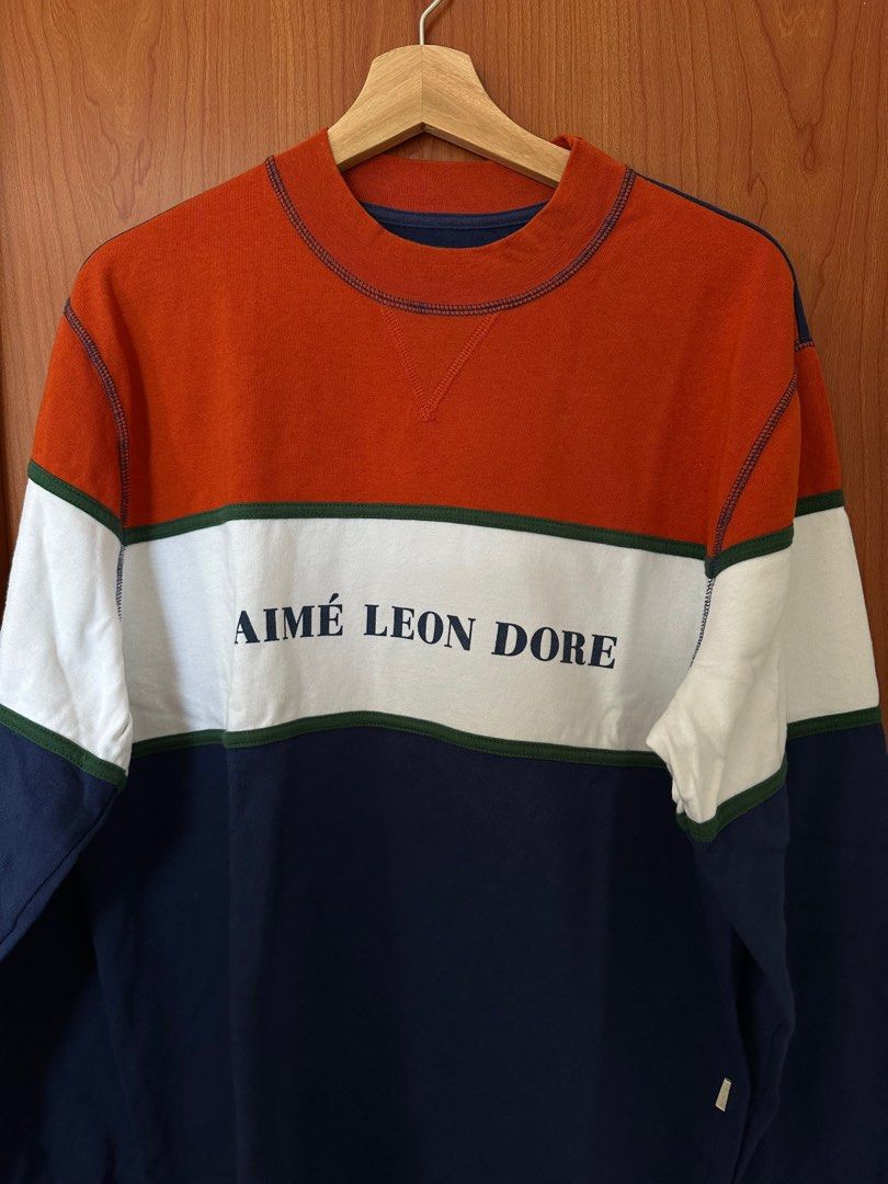 Aime leon dore hot sale color blocked hoodie