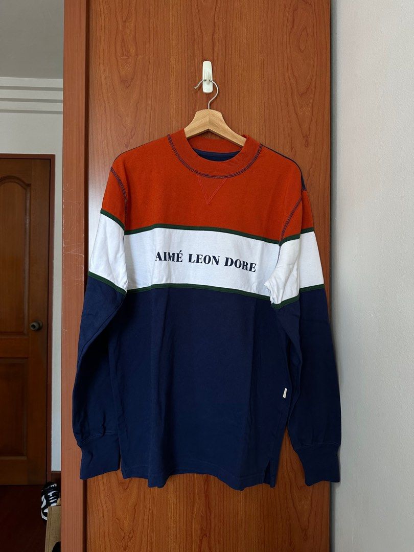 Aime leon dore color blocked hoodie top