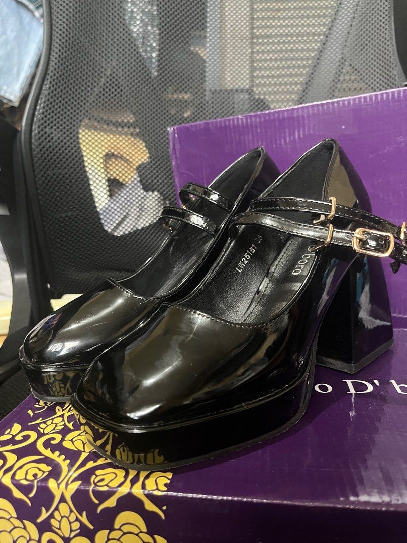 Mary Janes Platform Heels - Mario D' Boro (Category: Heels) located in Manila. Submitted by parkxdobi (Listing ID 1278700328, Image 1). Description: Original Price: 2,200 php Size 35 Used only once RFS: style is not for me MOD: Grab/Lalamove MOP: Gcash/BDO/BPI.