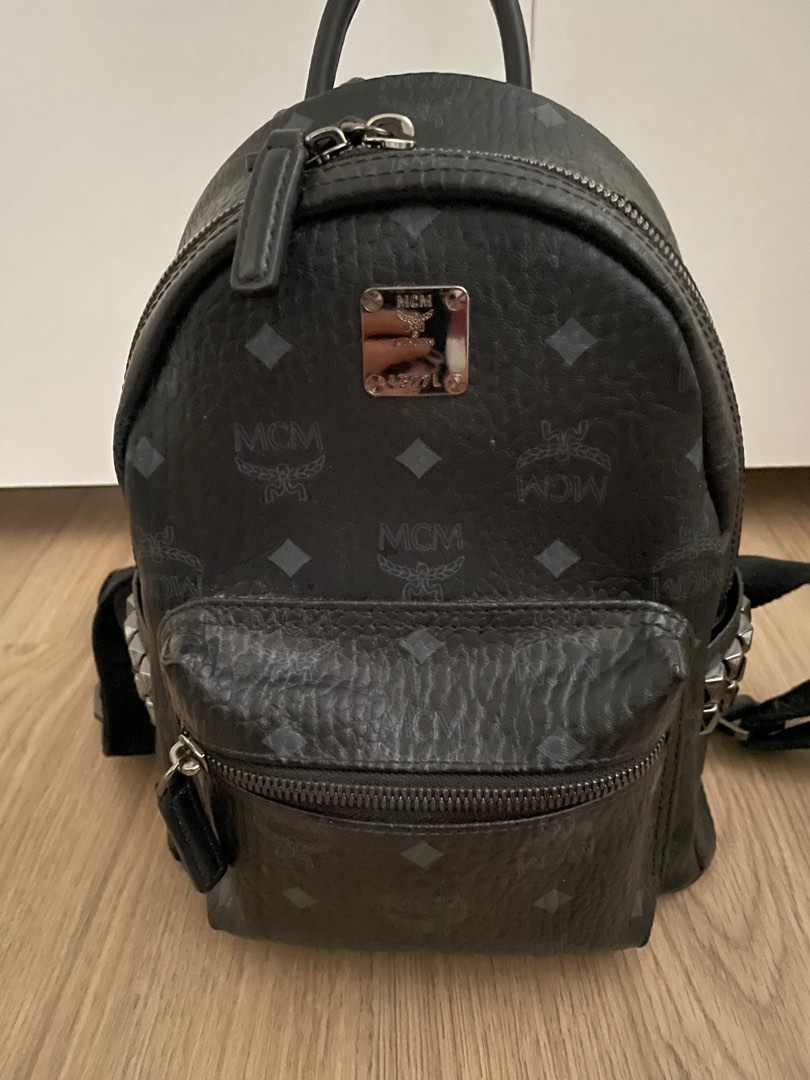 Mcm mini 2025 black backpack