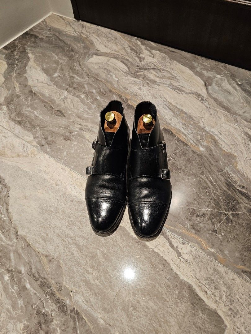 Double monk strap boots black online