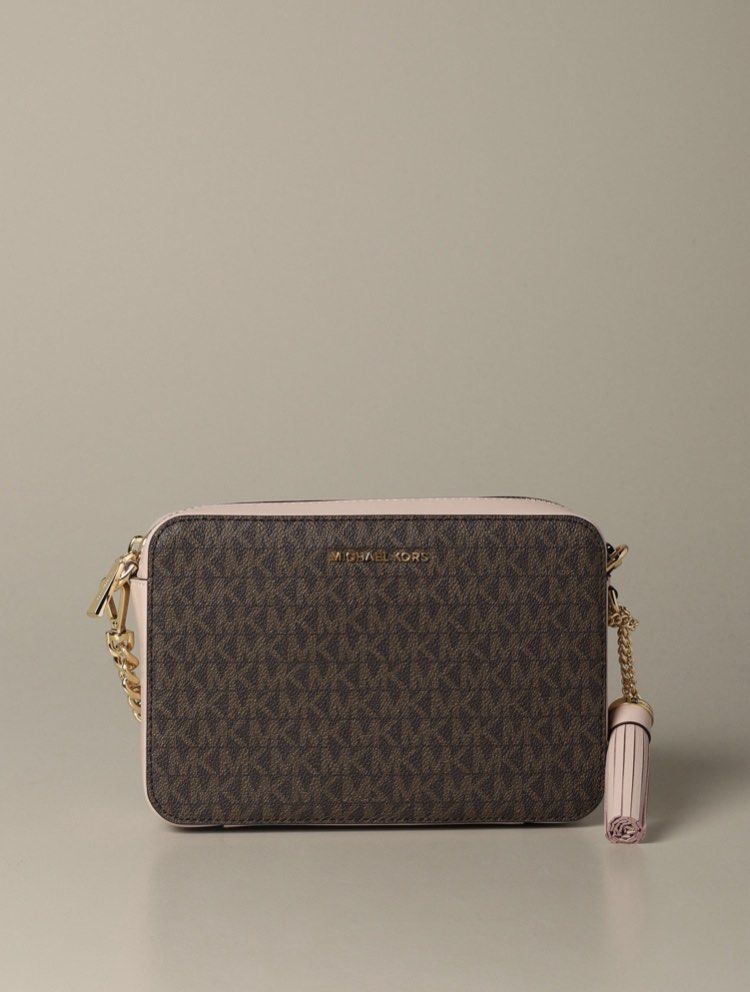 Michael Kors Jet Set Medium Crossbody with Tassel (Category: Cross-body Bags) located in Paranaque City. Submitted by michfinds (Listing ID 1278802831, Image 1). Description: Brand new, never used 💯 Authentic, store bought Color: Pink and Brown Monogram with Gold Hardware Material: Genuine Leather Style: MK Jet Set Medium Logo Travel Crossbody w/ Tassel *with detachable strap *can be used as sling, crossbody, or clutch - one inner zipped pocket 