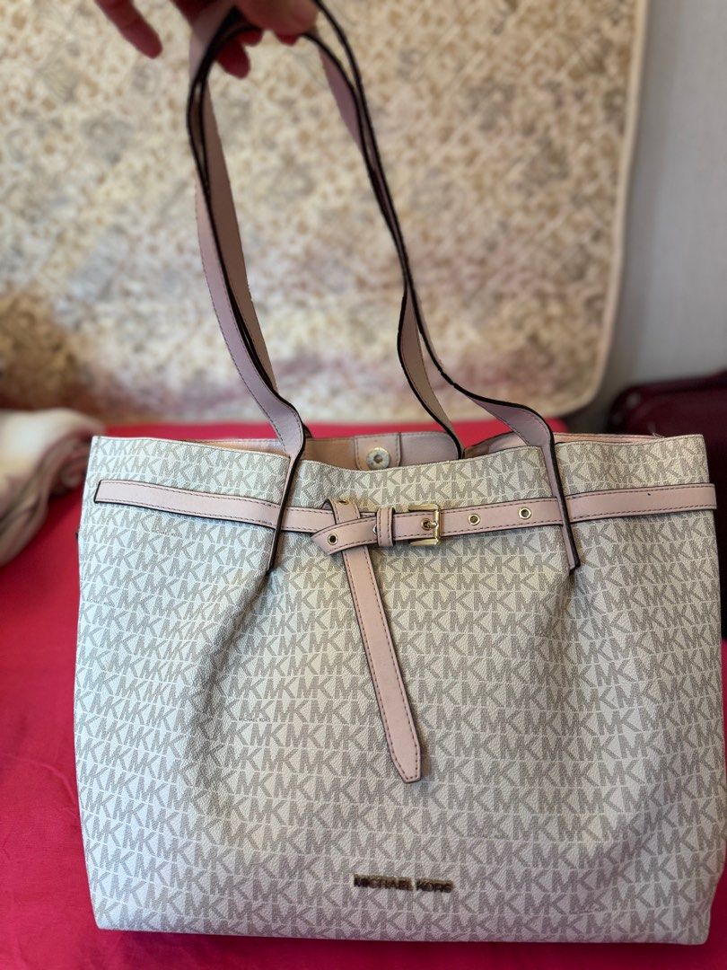 Michael kors pink tote bag shop