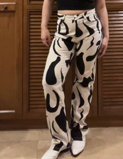 Monki Cow print pants