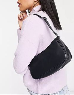 Monki black shop shoulder bag