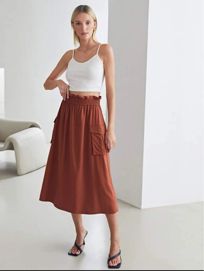 Paperbag sale linen skirt
