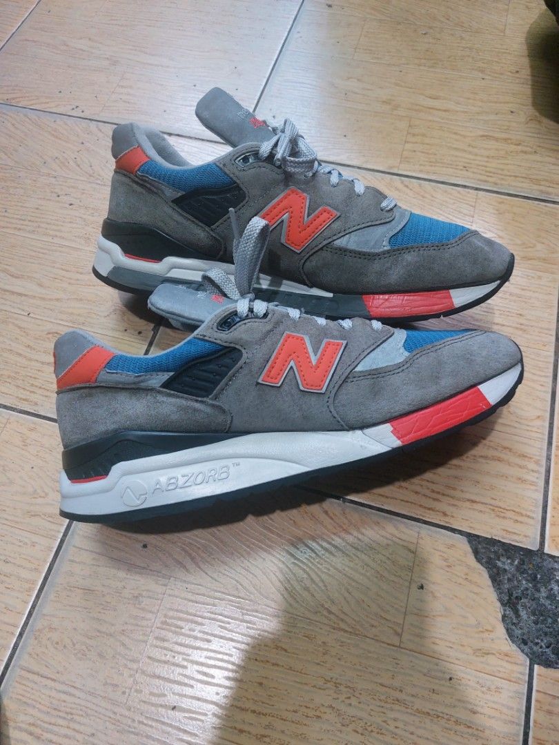 New Balance x J.Crew NB 998 Grey Blue Orange U.S.A 8.5 US M