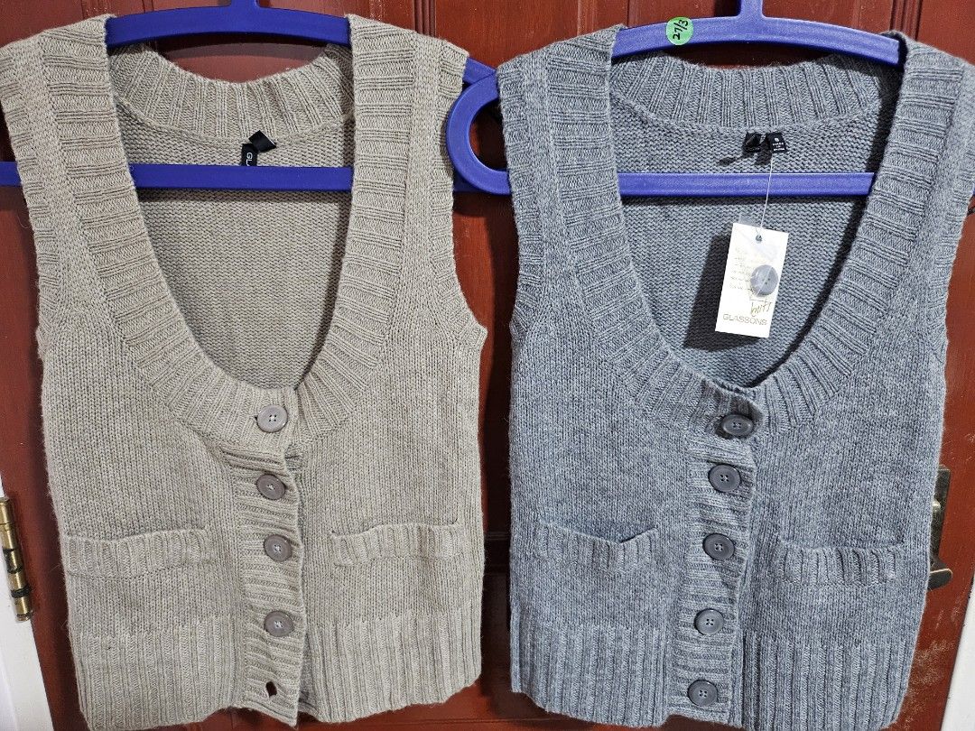 Vest and cardigan online