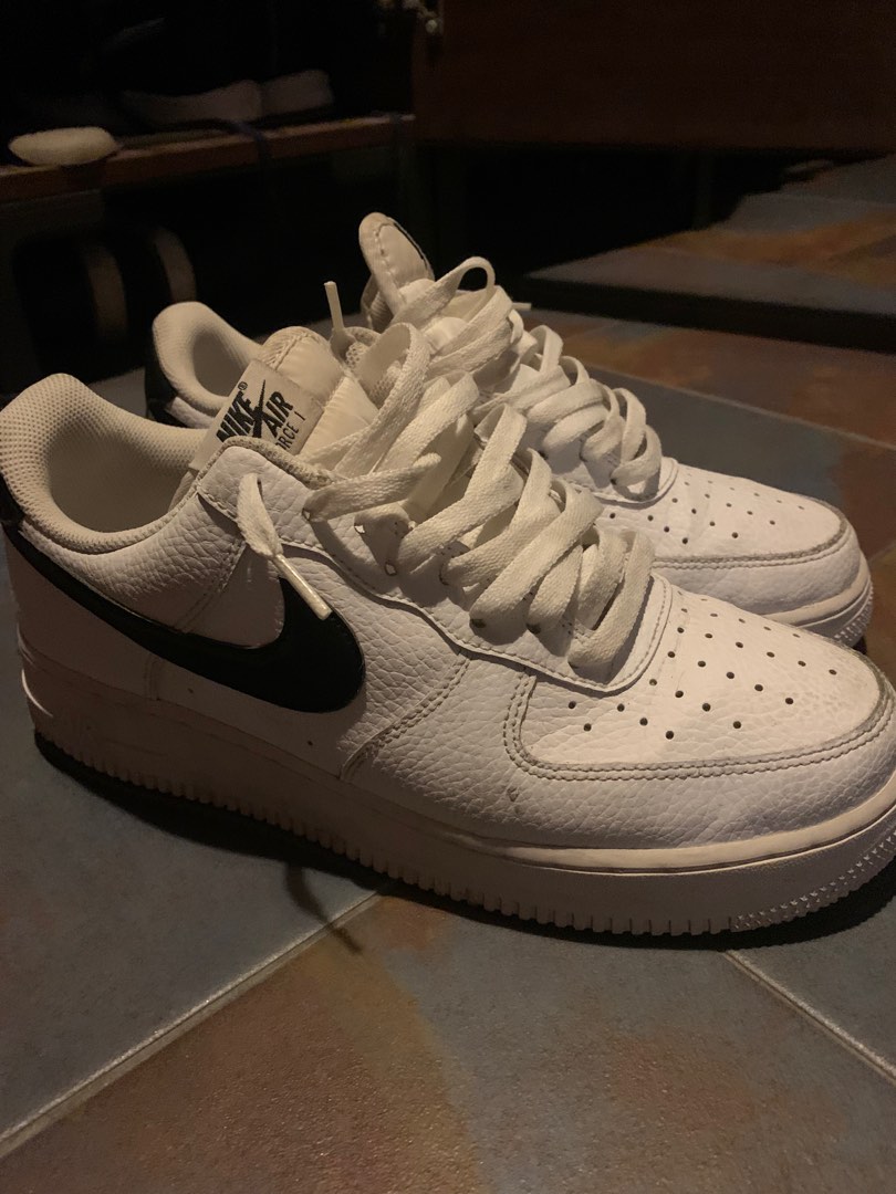 Air force 1 with black stripe on sale