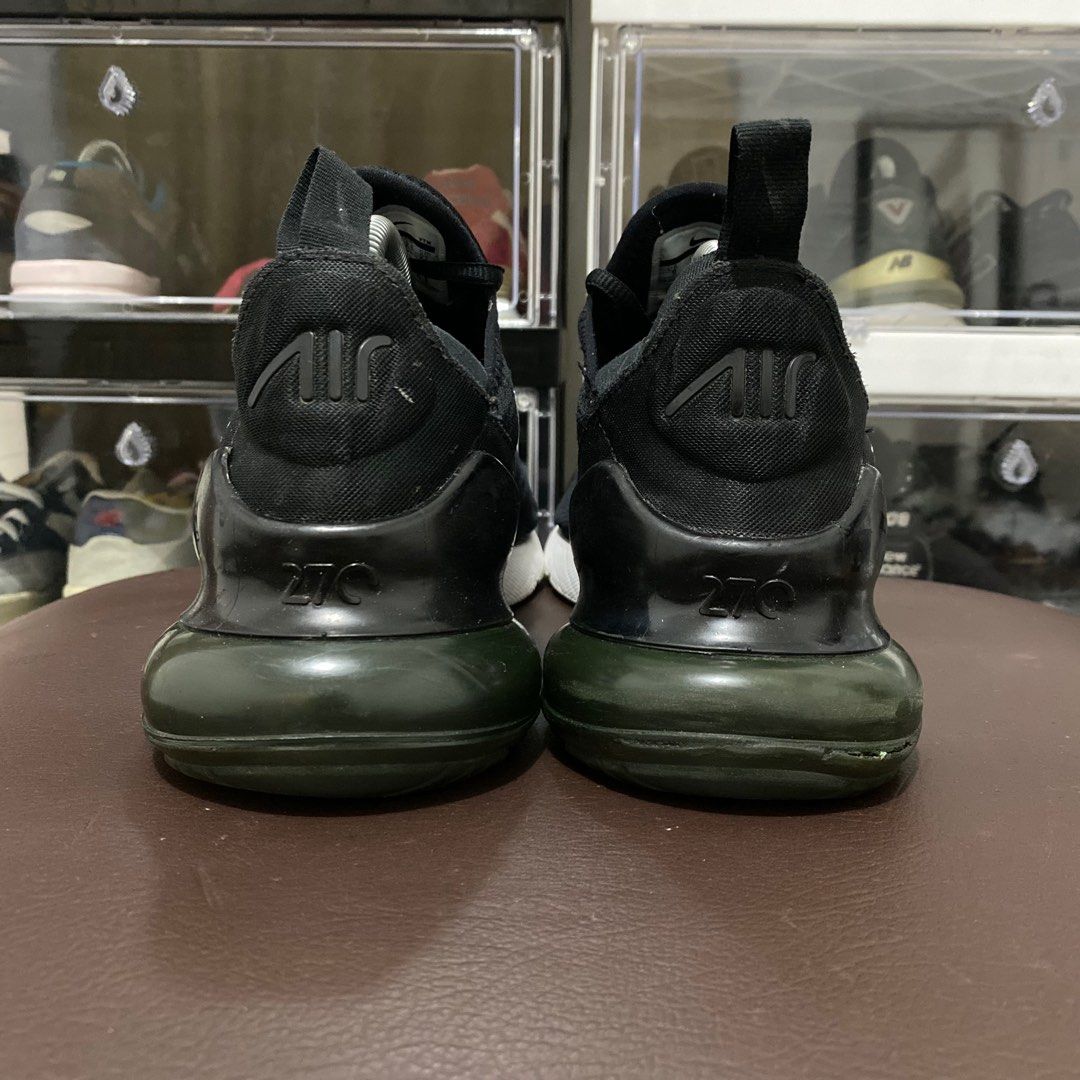 Nike Air Max 270 Black Running, Fesyen Pria, Sepatu Sneakers di