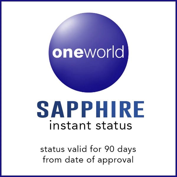 Oneworld Sapphire One World Status (Cathay/British Airways/JAL/Finnair ...