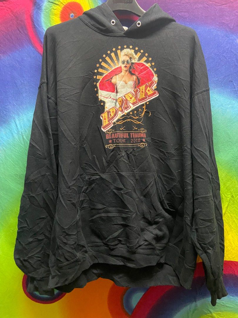 Pink beautiful trauma shop tour hoodie