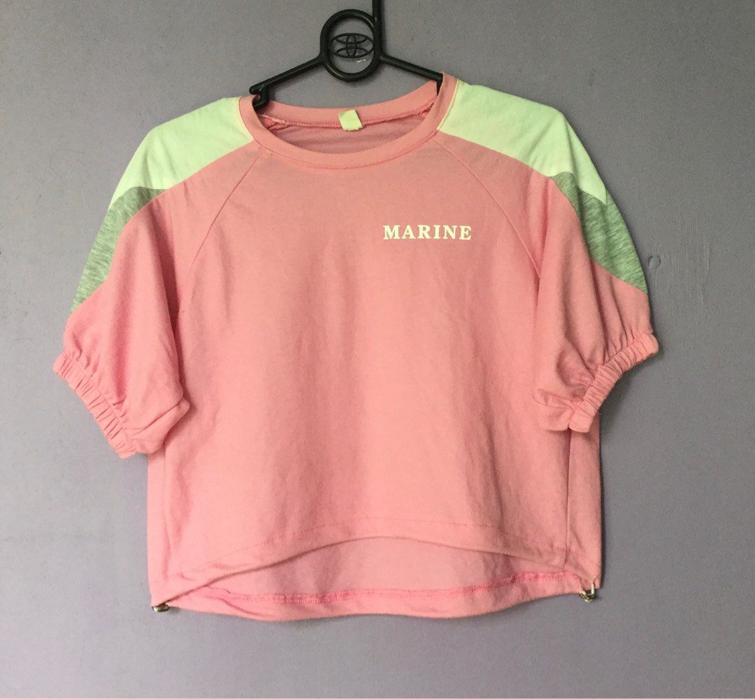 PINK CROPTOP|BLOUSE (Category: Blouses) located in Batangas. Submitted by helpme_declutter (Listing ID 1278750579, Image 2). Description: Bust 43cm Length 40cm No flaws .