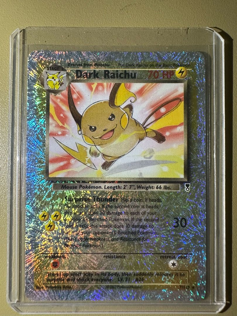 Pokemon Card English Dark Raichu (7/110) Reverse Holo Legendary