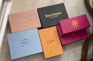 Prada Miu Miu Tod’s Tory Burch Juicy Couture Shoe box