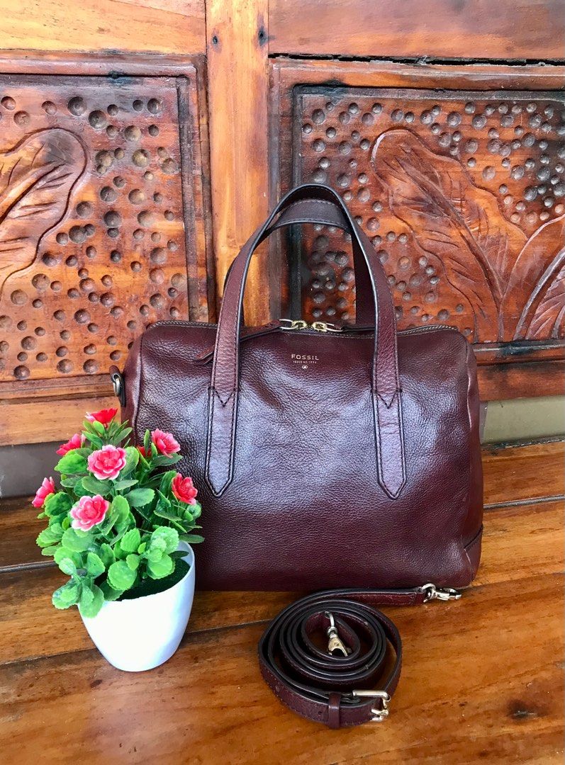Fossil sydney hotsell satchel raisin
