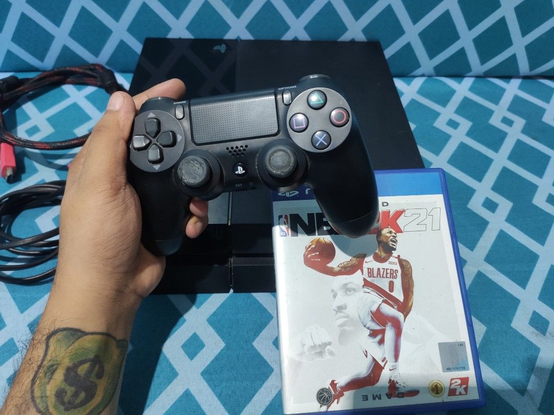 PS4 Fat 500GB w/ 1 Orig v2 controller, Video Gaming, Video Game ...