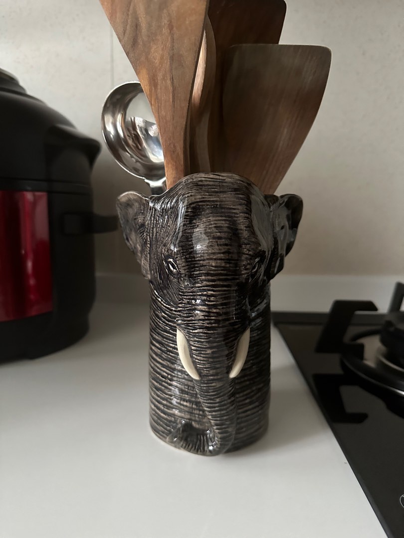 Quail Ceramics Elephant Utensil Holder, Furniture & Home Living, Kitchenware & Tableware, Food