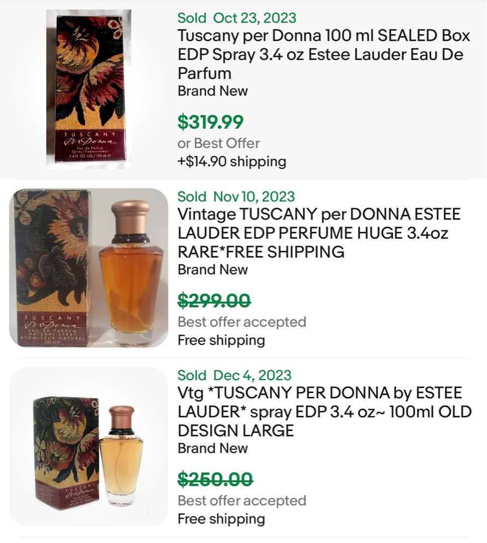 Tuscany per shop donna discontinued