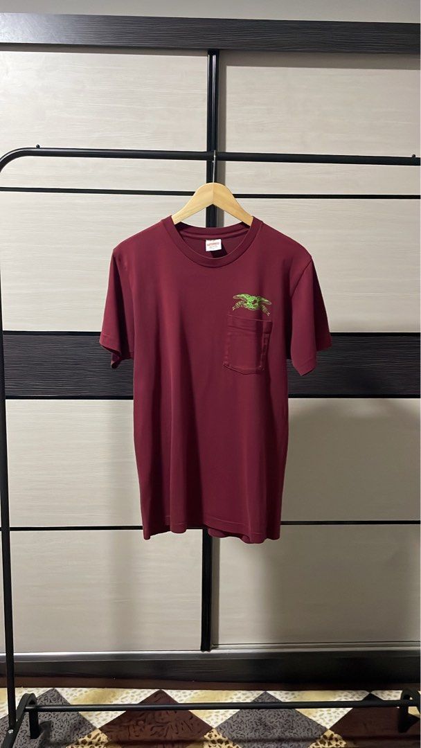 Rare Piece Supreme ANTIHERO Eagle Pocket Tee Burgundy