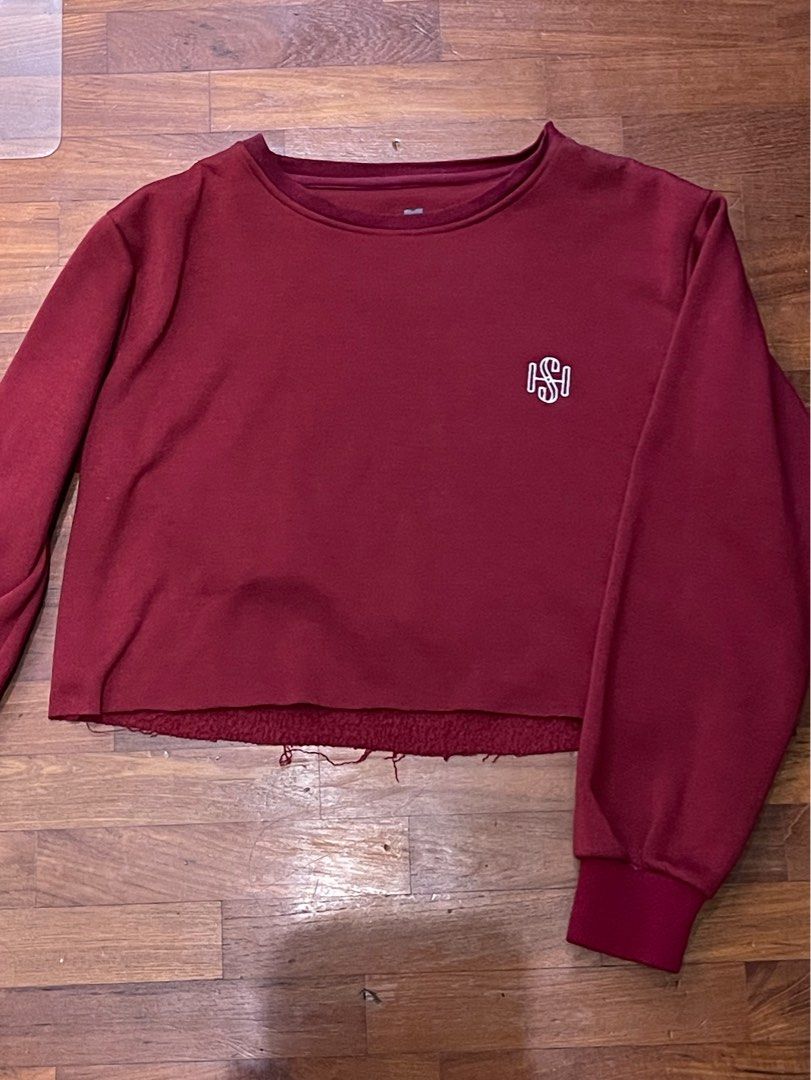 Red cropped sweater