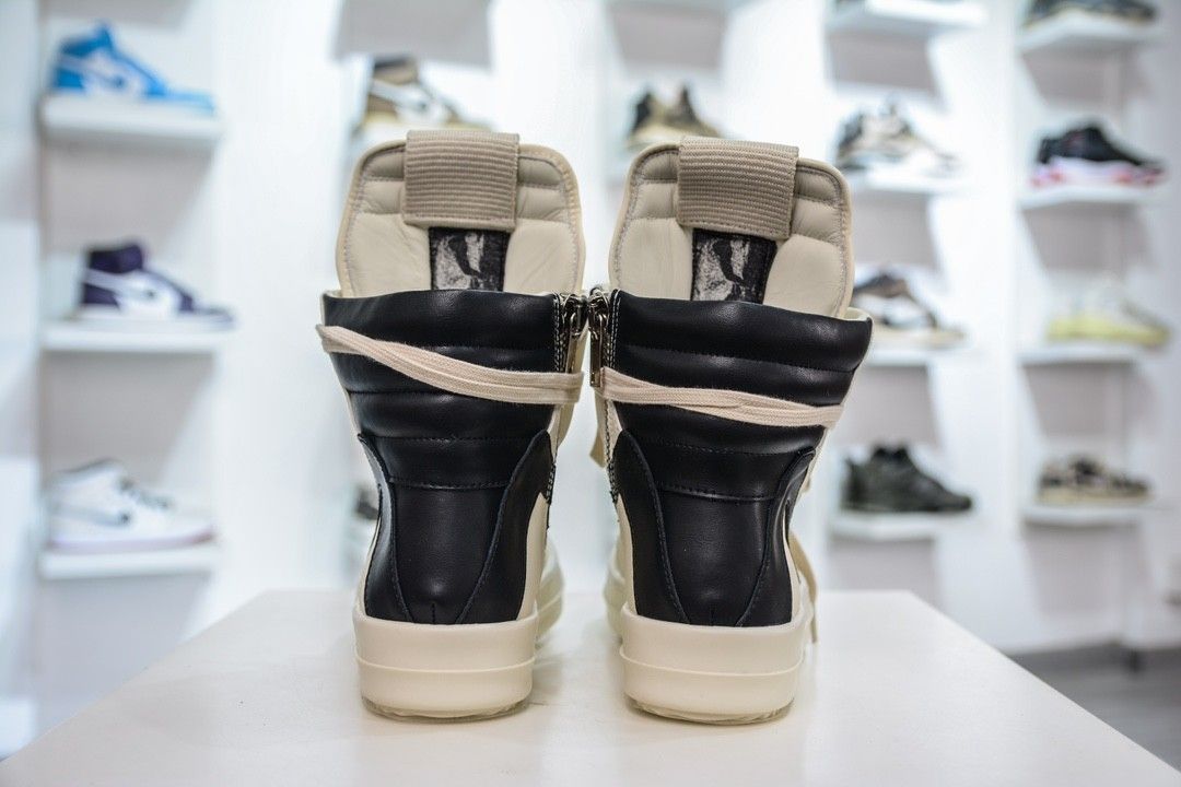 Rick Owens Geobasket Pearl Milk Black 2023 RP02C1894 1191 Sale